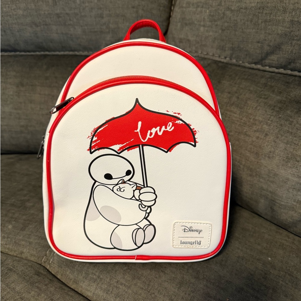 Loungefly Disney Baymax Backpack - White and Red
